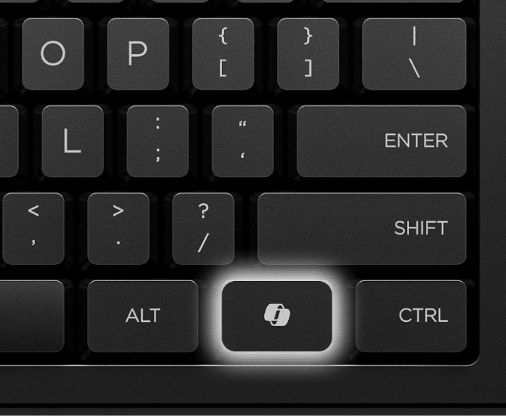 Copilot 키가 표시된 HP 키보드