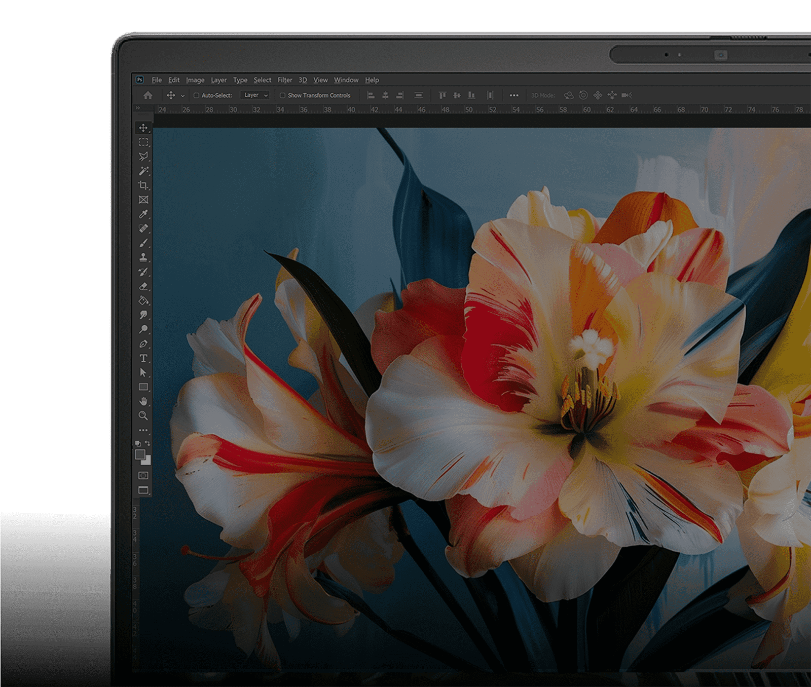 ZBook X G1i Mobile Workstation-PC mit Grafikbearbeitungssoftware auf dem Bildschirm.