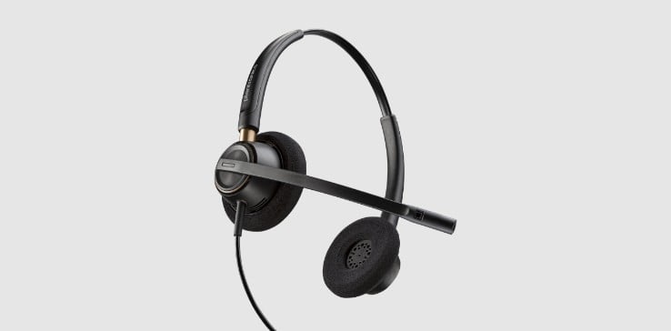 カスタマーサービススタッフ向けのPoly EncorePro 520コールセンター向けヘッドセット。